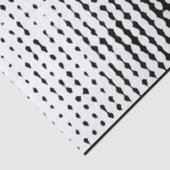 Mousseline Papier de tissus à points Abstraits noirs et blanc (Détail)