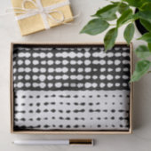 Mousseline Papier de tissus à points Abstraits noirs et blanc (Cadeau)