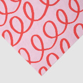 Mousseline Papier de tissus Abstrait rose et rouge (Détail)