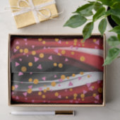 Mousseline Papier de tissus Abstrait rouge noir blanc (Cadeau)