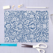 Mousseline Papier de tissus Antique Floral Découpage blanc bl (Artisanat)