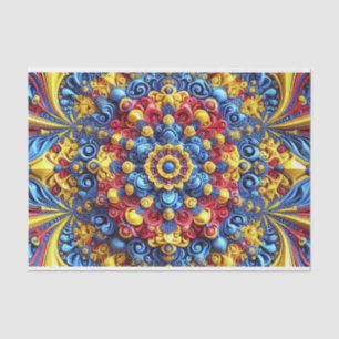 Mousseline Papier de tissus aux couleurs roumaines conception