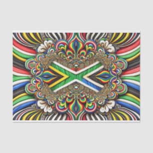 Mousseline Papier de tissus avec design de couleurs sud-afric