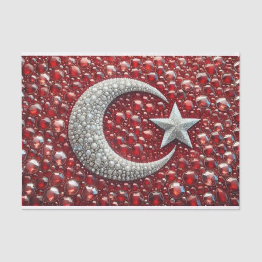 Mousseline Papier de tissus avec design de couleurs turques (Recto)