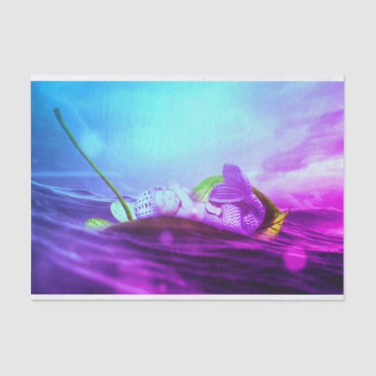 Mousseline Papier de tissus avec sirène de bébé (Recto)