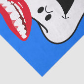 Mousseline Papier de tissus bleu dentition (Détail)