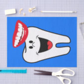 Mousseline Papier de tissus bleu dentition (Artisanat)