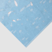 Mousseline Papier de tissus bleu océan (Détail)