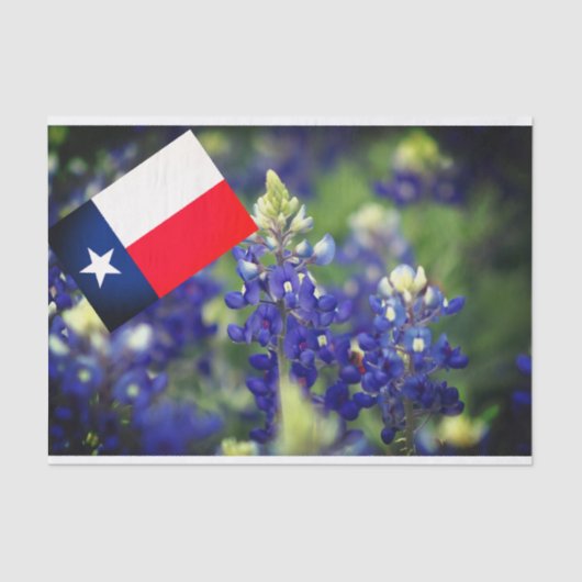 Mousseline Papier de tissus Bluebonnet du Texas (Recto)