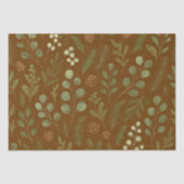 Mousseline Papier de tissus botanique rustique - Pin & Eucaly (Recto)