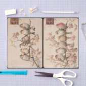 Mousseline Papier de tissus Branchy Birds (Artisanat)