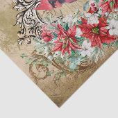 Mousseline Papier de tissus cardinal de Noël (Détail)