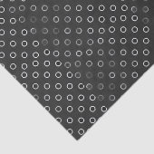 Mousseline Papier de tissus Cercles noir et blanc (Détail)