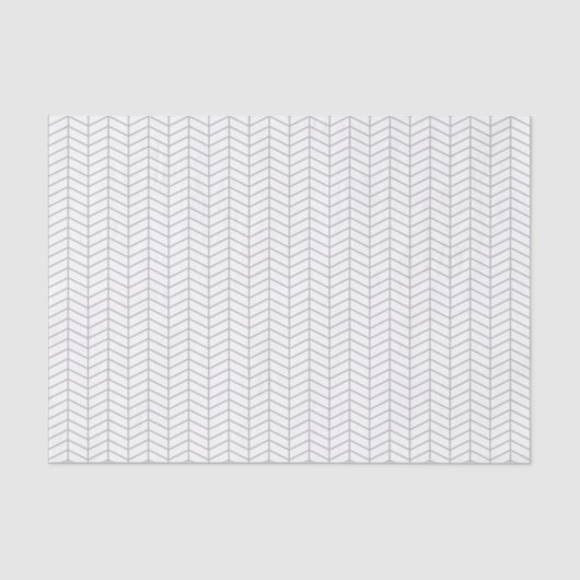Mousseline Papier de tissus Chevron - Gris sur blanc (Recto)