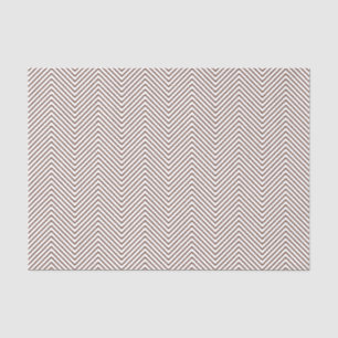 Mousseline Papier de tissus Chevron Line - Brown en blanc