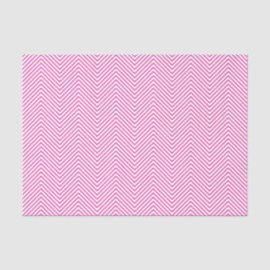 Mousseline Papier de tissus Chevron Line - Rose chaud sur bla