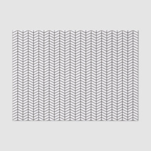 Mousseline Papier de tissus Chevron - Noir sur blanc