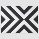 Mousseline Papier de tissus Chevrons noir et blanc (Recto)