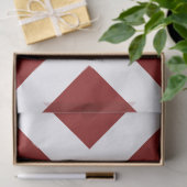 Mousseline Papier de tissus Chevrons rouge et blanc (Cadeau)