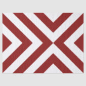 Mousseline Papier de tissus Chevrons rouge et blanc (Recto)