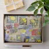 Mousseline Papier de tissus citron et lavande (Cadeau)