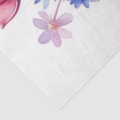 Mousseline Papier de tissus coloré à fleurs (Détail)