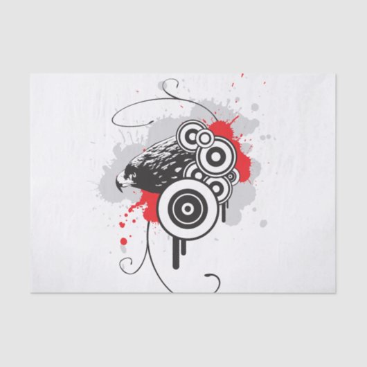 Mousseline Papier de tissus d'aigle Abstrait (Recto)