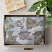 Mousseline Papier de tissus d'assemblage de chiens et de chat (Cadeau)