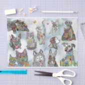 Mousseline Papier de tissus d'assemblage de chiens et de chat (Artisanat)