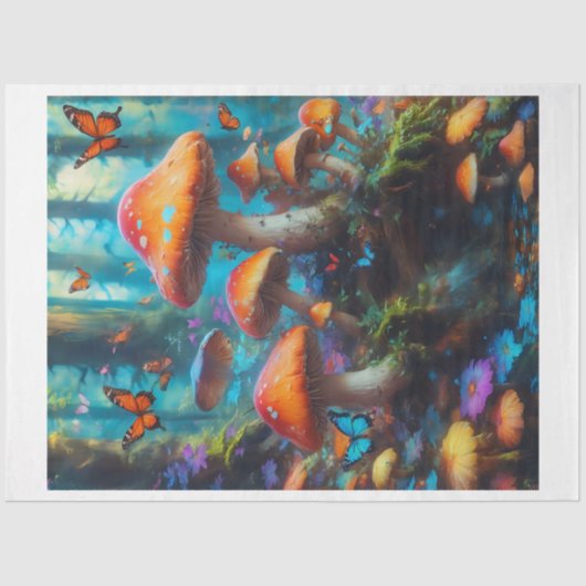 Mousseline Papier de tissus de champignons (Recto)