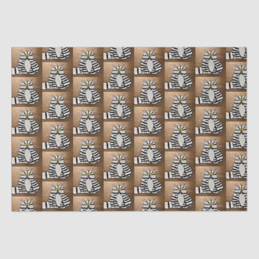 Mousseline Papier de tissus de chat de Botero (Recto)