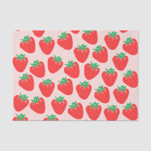 Mousseline Papier de tissus de fraises cuites