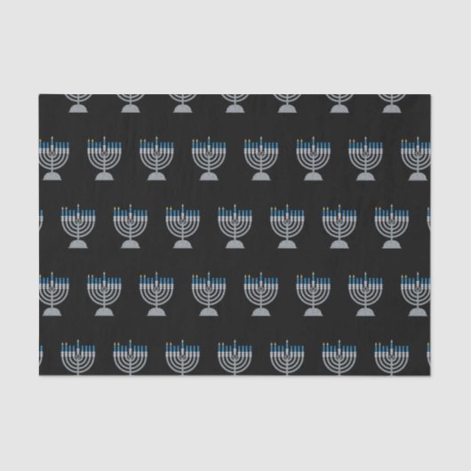 Mousseline Papier de tissus de la 2e nuit d'Hanoukka Parties  (Recto)