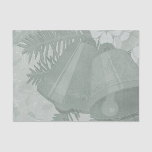 Mousseline Papier de tissus de Noël vert décoratif (Recto)