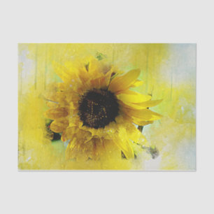 Mousseline Papier de tissus de tournesol gros plan illustré