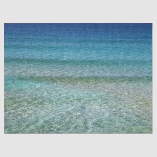 Mousseline papier de tissus d'eau océanique (Recto)