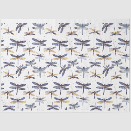 Mousseline Papier de tissus Dragonfly (Recto)