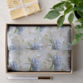 Mousseline Papier de tissus Dusty Blue Hydrangea (Cadeau)