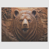 Mousseline Papier de tissus en bois découpage de l'ours (Recto)