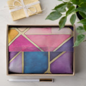 Mousseline Papier de tissus en verre coloré (Cadeau)