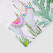 Mousseline Papier de tissus enveloppant Boho Llama Cacti de B (Détail)