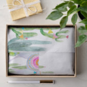 Mousseline Papier de tissus enveloppant Boho Llama Cacti de B (Cadeau)