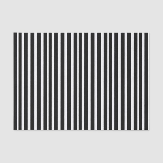 Mousseline Papier de tissus épais en noir et blanc rayé (Recto)