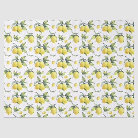 Mousseline Papier de tissus et de découpage - citron (Recto)