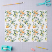 Mousseline Papier de tissus et de découpage - Oranges et citr (Artisanat)