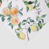 Mousseline Papier de tissus et de découpage - Oranges et citr (Détail)