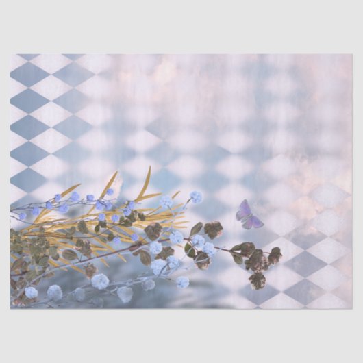 Mousseline Papier de tissus Ethereal Bloomscape Decoupage (Recto)