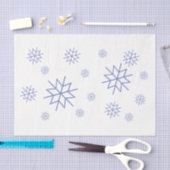 Mousseline Papier de tissus - Flèches bleues (Artisanat)