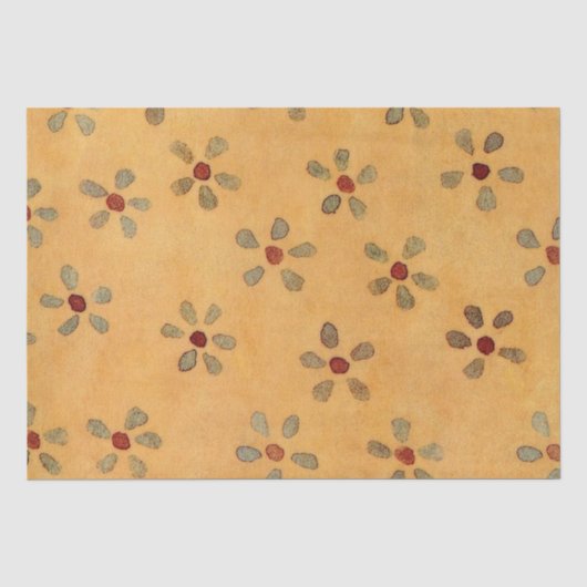 Mousseline Papier de tissus fleuri primitif (Recto)