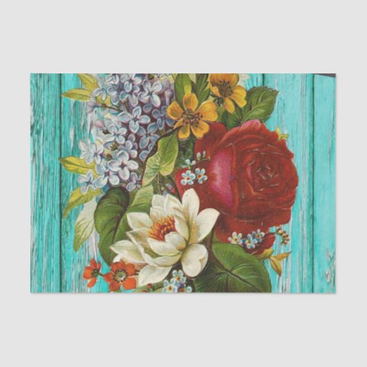 Mousseline Papier de tissus Floral (Recto)